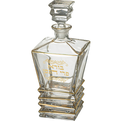 בקבוק קריסטל ליין עם אותיות בולטות זהב