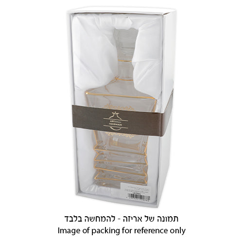 בקבוק קריסטל ליין עם אותיות בולטות זהב