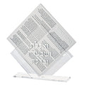 מעמד אקריליק נוסח אשכנזי 25X22 ס"מ עם 7 ברכונים - כסף