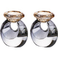זוג פמוטי קריסטל מהודרים 10 ס"מ