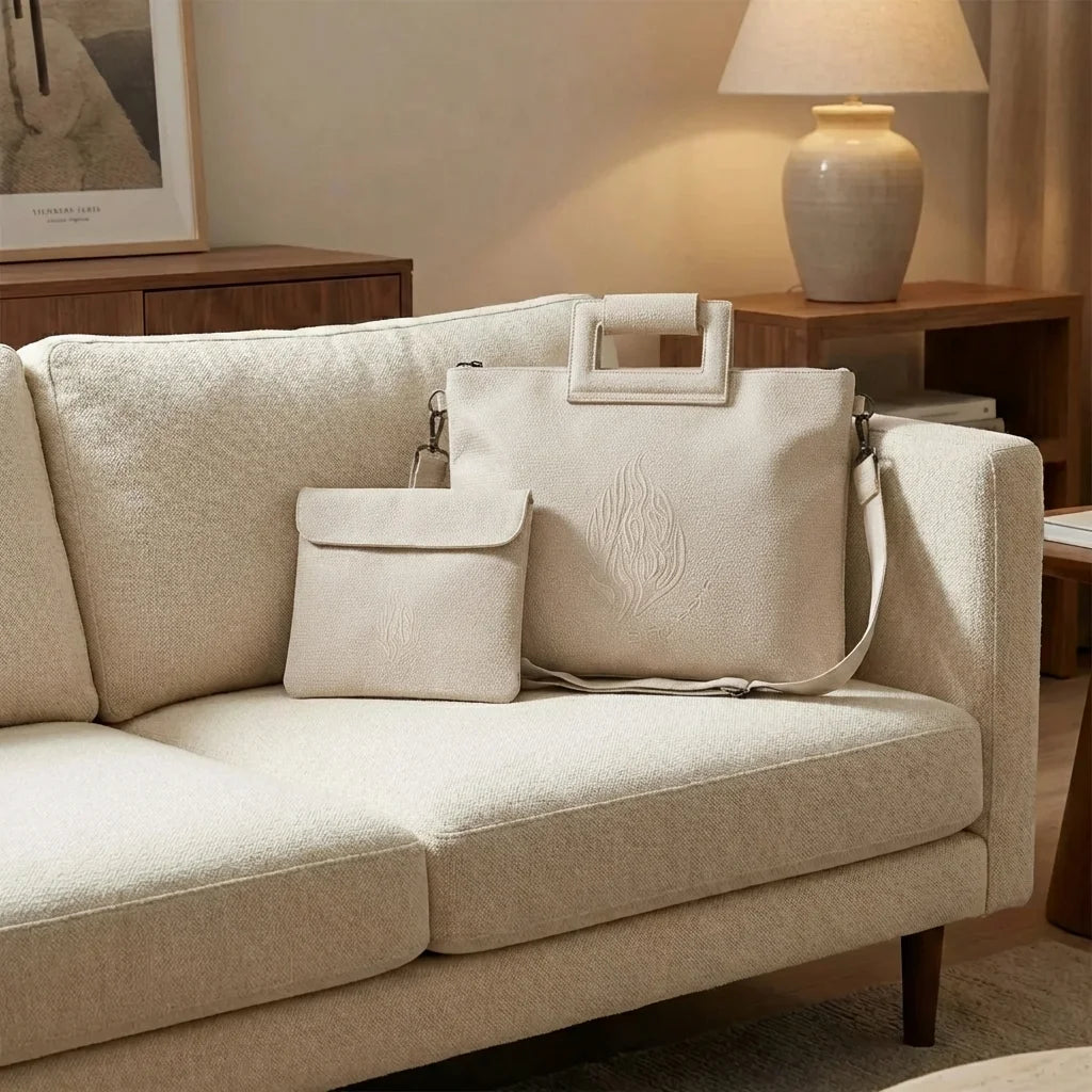 תיק מפואר לטלית דמוי עור "פשתן"